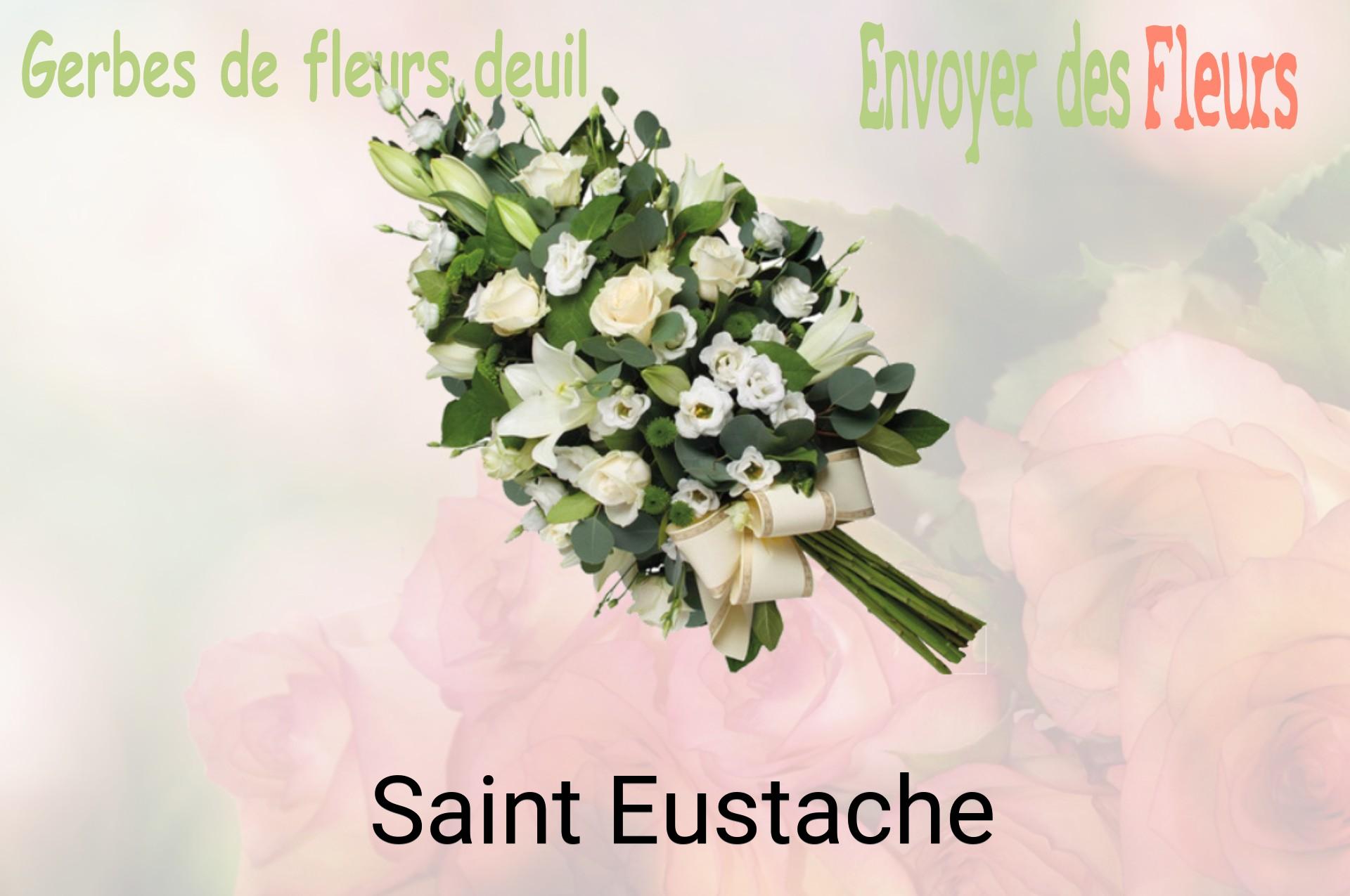 Gerbe de fleurs de deuil livrée à Saint-Eustache